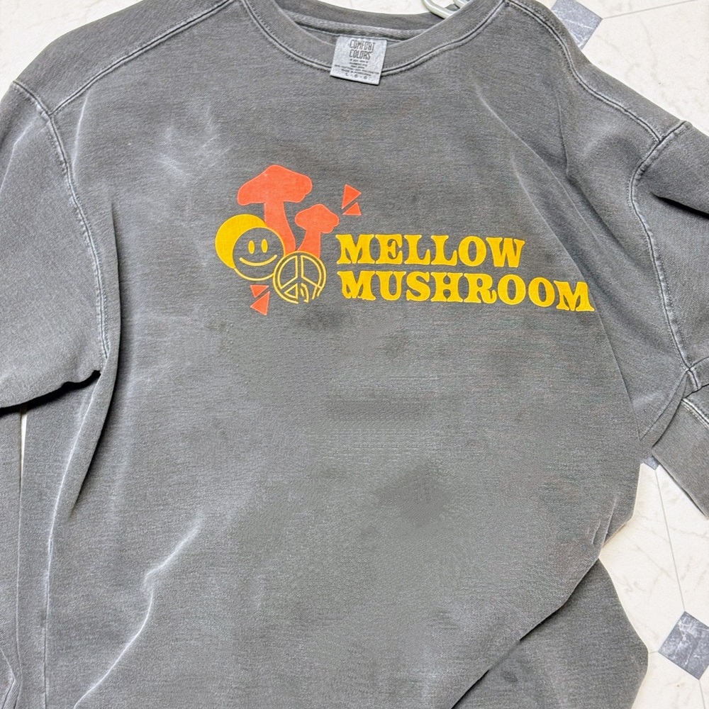 Rare Vintage Gray Mellow Mushroom Sweatshirt